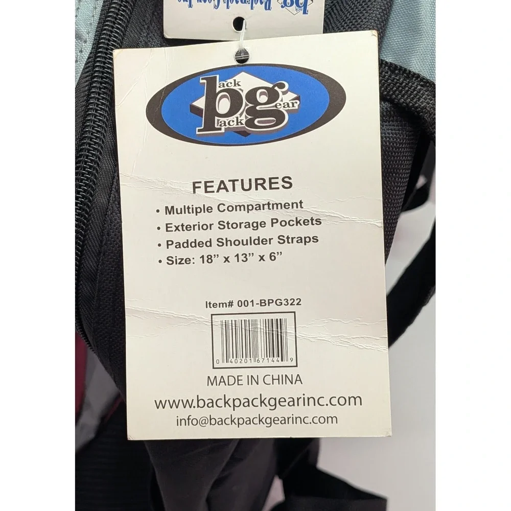 Backpack Gear Inc Digital Component Backpack Unisex 18in Burgundy New 001-BPG322